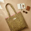 Bolsa leopardo (2) Bolsa de tela estilo tote bag con estampado leopardo