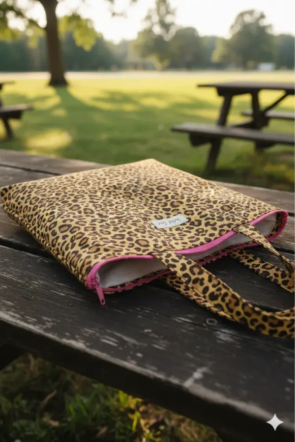 Bolsa leopardo (4) Bolsa de tela estilo tote bag con estampado leopardo