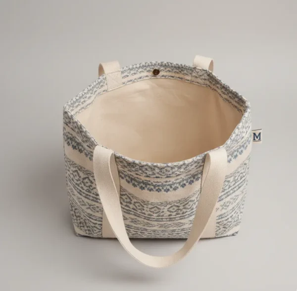 Bolso etnico (3) Bolso estilo tote de algodón con estampado étnico