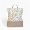 Mochila casual pequeña de lona con estampado floral
