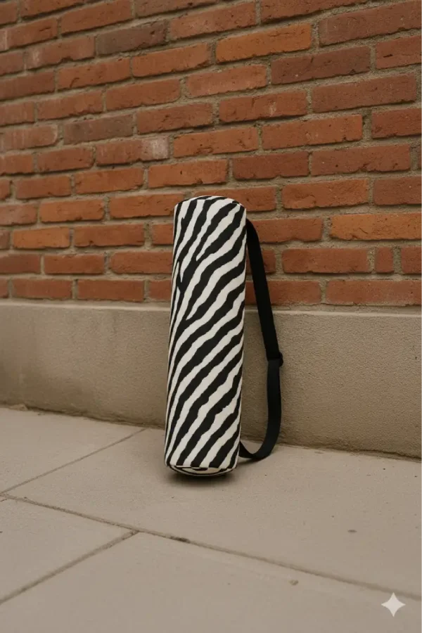 Bolsa porta esterilla de yoga estampado de cebra