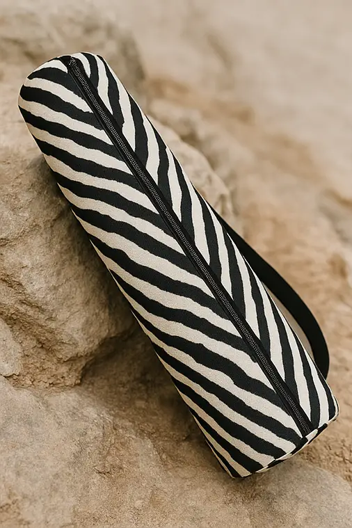 Bolsa porta esterilla de yoga estampado de cebra
