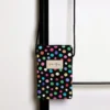 lunares colores NEGRO Bolso mini porta móvil bandolera con estampado de lunares de colores